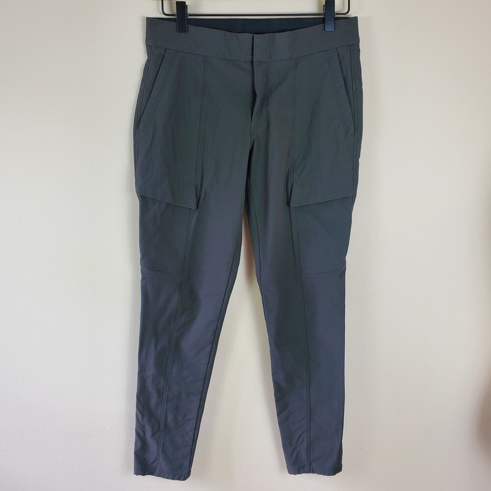 Athleta Womens Pants 2P Petite Dark Green Olive Wander Utility Stretch Casual